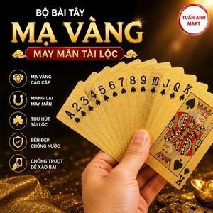 Bộ bài Tây mạ vàng may mắn tài lộc