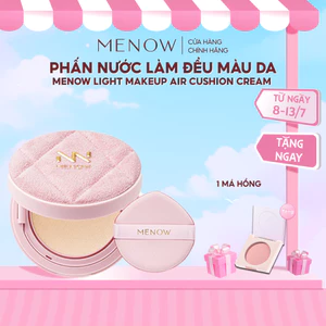 Phấn nước trang điểm làm đều màu da MENOW Light Makeup Air Cushion Cream Pink Series 12gr