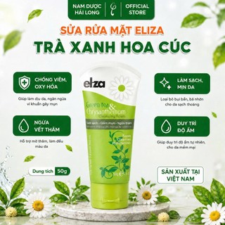 Sữa Rửa Mặt Eliza Trà Xanh Hoa Cúc 50g - Chiết Xuất Thiên Nhiên, Làm Sạch Dịu Nhẹ, Giữ Da Mềm Mịn