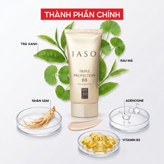 Combo 2 I30 Kem nền trang điểm Triple Protection Base SPF30 PA++ - IASO