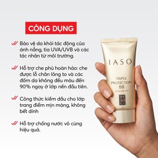 Combo 2 I30 Kem nền trang điểm Triple Protection Base SPF30 PA++ - IASO