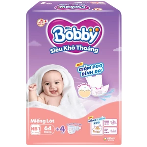 MIẾNG LÓT SƠ SINH BOBBY NEWBORN 1 - 64 MIẾNG CHO BÉ < 1 THÁNG