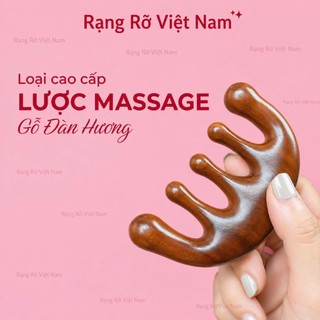 Lược Gỗ Đàn Hương Mát Xa Da Đầu Dành Cho Cả Nam Và Nữ - Lược Gỗ Mát Xa - Thư Giãn Giúp Giảm Rụng Hiệu Qủa