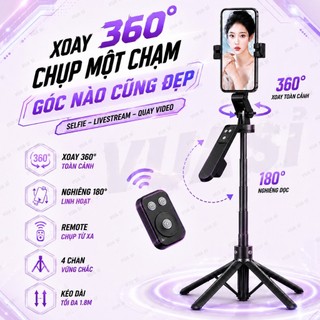 Gậy Tripod VUASI A14 Livestream (Dài 1.8m) Chụp Ảnh Selfie Đa Năng Chụp Ảnh, Kèm Remote Bluetooth