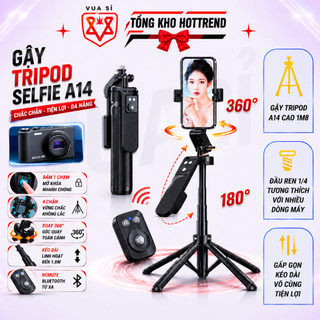 Gậy Tripod VUASI A14 Livestream (Dài 1.8m) Chụp Ảnh Selfie Đa Năng Chụp Ảnh, Kèm Remote Bluetooth