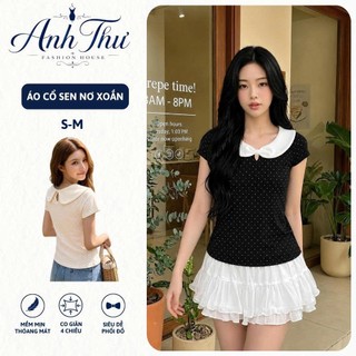 Áo Thun Nữ Cổ Sen Nơ Xoắn Ôm Body Co Giãn 4 Chiều Phong Cách Thời Trang - TL 005
