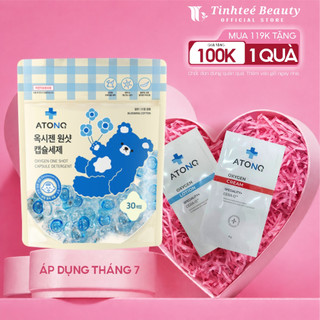 Viên giặt Atono2 All in one cho bé và gia đình, an toàn, hương thơm dịu nhẹ, gói 30 viên