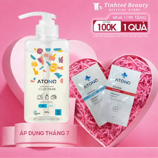 Nước rửa bình sữa & chén bát Atono2 đậm đặc thuần chay, có thể rửa được rau củ quả thương hiệu Hàn Quốc 480g