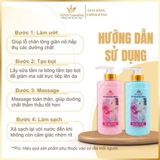 Combo 2 chai sữa tắm dưỡng da, mềm mịn Elise