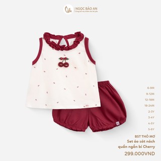 NBAN (6M-6Y) Bộ quần áo ngắn bé gái Thỏ Mơ, bộ ngắn mùa hè mềm mát dễ mặc cho bé-THOMO8.25