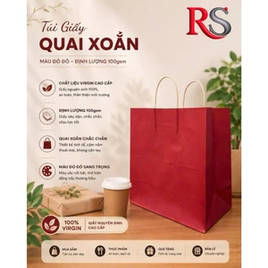 Sỉ 50 Túi giấy kraft màu đỏ,XDO5