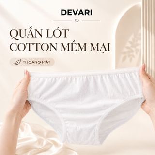 Combo 5 Quần lót nữ giấy dùng 1 lần siêu tiện ích, Quần chip nữ đáy 2 lớp kháng khuẩn DEVARI L474