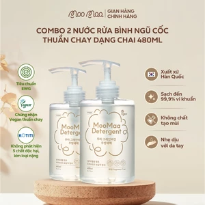 Combo2 - Nước rửa bình ngũ cốc thuần chay Hàn Quốc Moomaa - Dạng chai - 480ml/chai