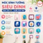 Combo 50 cái Móc Dính Tường - Móc Dán Tường Siêu Dính Hình Ảnh 3D Nhiều Màu Đẹp Chịu lực Tốt