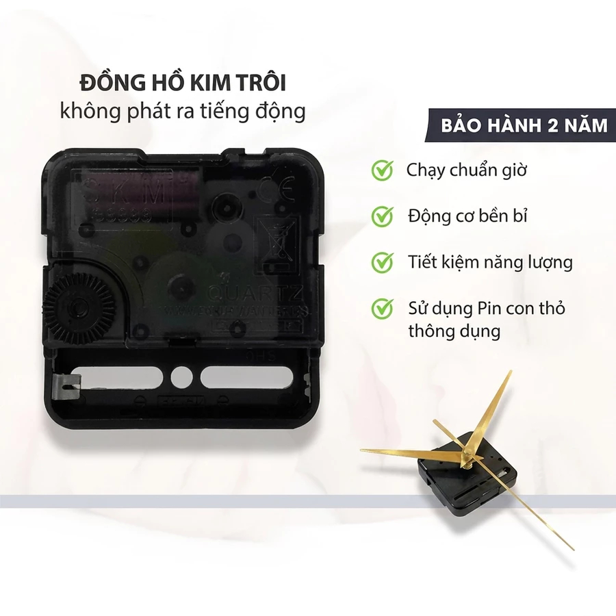 Đồng Hồ Treo Tường Tròn Tráng Gương Kim Trôi Chạy Êm Hiện Đại Decor Phòng Khách Phòng Ngủ Trang Trí Nội Thất