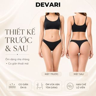Quần lót nữ cao cấp chất su không đường may, Quần chíp nữ kháng khuẩn khử mùi  DEVARI L716