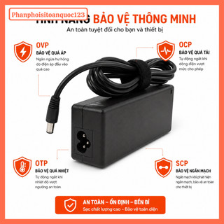 Sạc Laptop APOWER For DELL 19.5V – 4.62A (Đầu Kim Lớn/Đầu Kim Nhỏ) – Adapter Tương Thích Laptop DELL