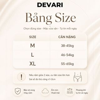 Quần lót nữ thun lạnh mềm mại co giãn linh hoạt cạp vừa tôn dáng kiểu dáng basic cá tính DEVARI LY08