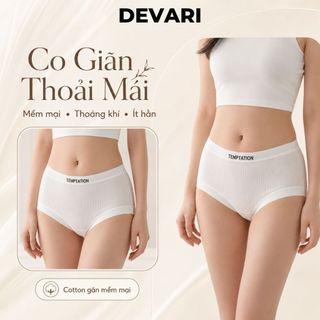 Quần lót nữ thun lạnh mềm mại co giãn linh hoạt cạp vừa tôn dáng kiểu dáng basic cá tính DEVARI LY08