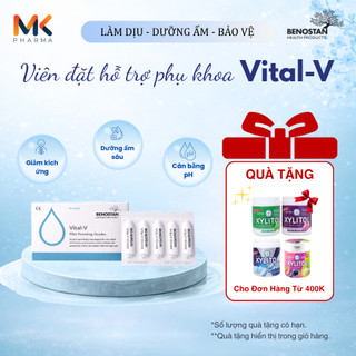 Viên đặt trị khô, nóng rát, đau khi quan hệ, mỏng thành âm đạo VITAL-V FILM FORMING OVULES - Dưỡng ẩm và phục hồi