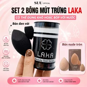 Set 2 Bông Mút Trứng Tán Nền LAKA Siêu Mềm Mịn Makeup Chuyên Nghiệp