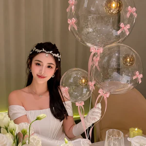 Bóng Bobo Trong Suốt, Bong Bóng Trong Suốt Dùng Cho Trang Trí Sinh Nhật, Tiệc Cưới Hỏi, Khai Trương