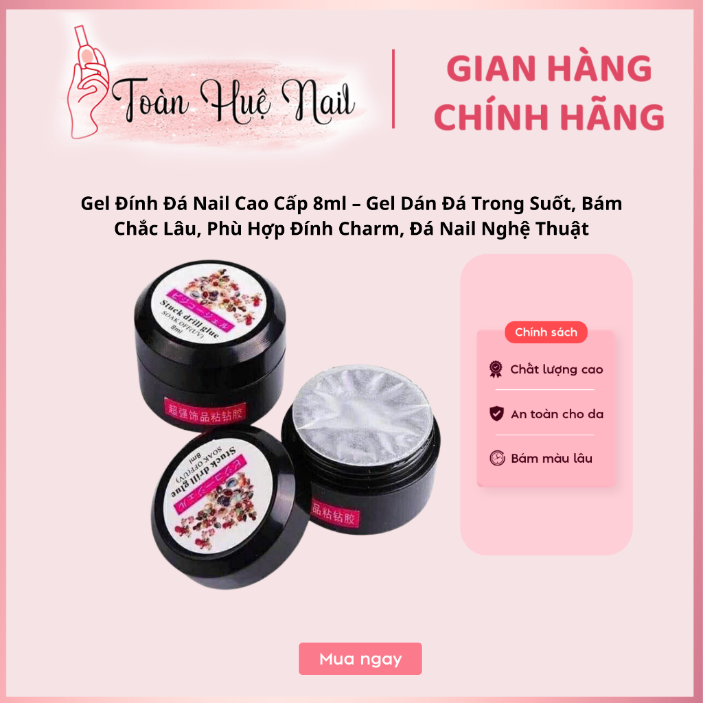 Gel Đính Đá Nail Cao Cấp 8ml – Gel Dán Đá Trong Suốt, Bám Chắc Lâu, Phù Hợp Đính Charm, Đá Nail Nghệ Thuật