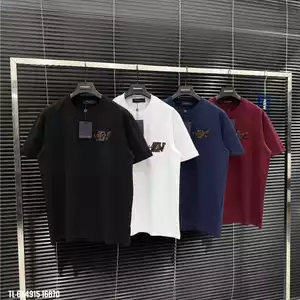 Áo Phông LV Thêu Đáp Da Chất Cotton 280gsm Cao Cấp Dày Dặn, Form Unisex Nam Nữ | Dendi Store - 664915