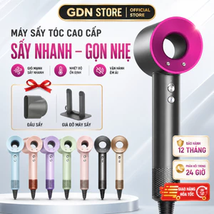 Máy sấy tóc ion âm công suất cao, sấy nhanh khô, mềm mượt tóc, tặng đầu sấy nam châm và giá treo máy