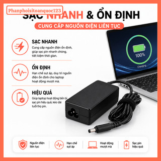 Sạc Laptop APOWER For DELL 19.5V – 4.62A (Đầu Kim Lớn/Đầu Kim Nhỏ) – Adapter Tương Thích Laptop DELL
