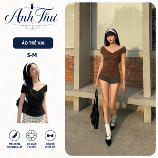 Áo Thun Nữ Trễ Vai Ôm Body Tôn Dáng, Chất Thun Co Giãn 4 Chiều - TL 001