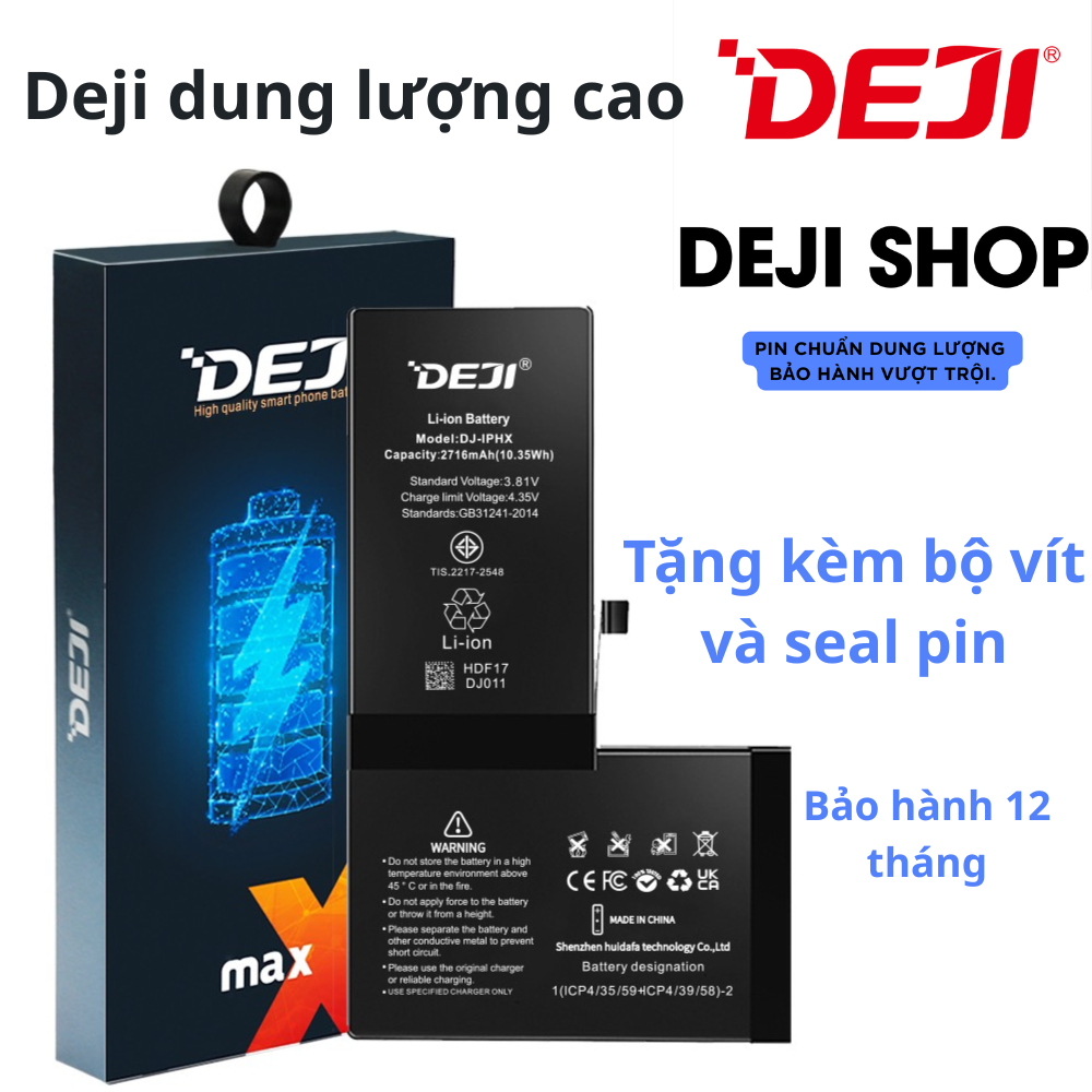 Pin Deji Dung Lượng Siêu Cao cho 8/8P Bảo Hành 12 Tháng