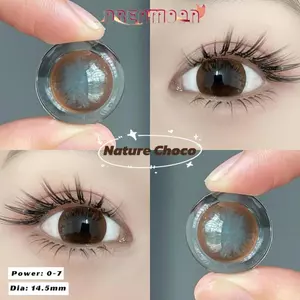 Kính áp tròng DREAMOON Nature Choco giãn tròng tự nhiên, size vừa (Tặng Khay Gương)