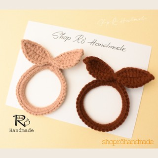 Dây cột tóc đẹp hình tai thỏ cho nữ và bé gái xinh xắn 5cm| Đồ buộc tóc dễ thương |Shop Rô Handmade
