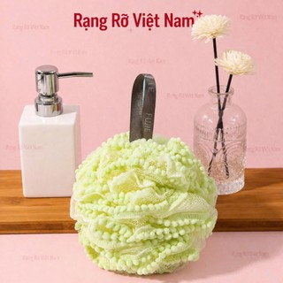 Bông Tắm Mềm Mịn Tạo Bọt Nhiều Màu Massage Tẩy Da Chết Chăm Sóc Da Nhẹ Nhàng - Bông Tắm Lưới Tròn Mềm Mịn