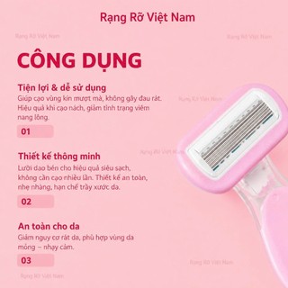 Dao Cạo Lông Nách  Tay Chân  Bikini Dành Cho Nam Nữ Bản Xịn Nâng Cấp 2026  Bền Và Sạch Không Gây Kích Ứng Da - Dao Cạo