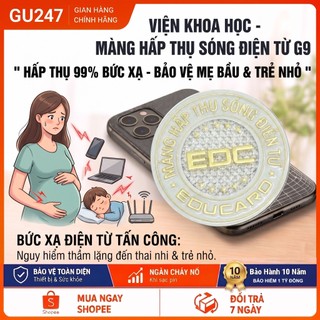 Combo 5 Miếng Dán Chống Bức Xạ Điện Thoại, Máy Tính, Tủ Lạnh Có Hại - Cầu Chì Bảo Vệ Sức Khoẻ G9 EDC