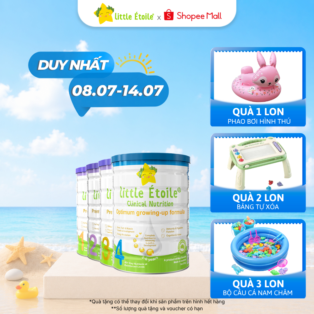 Sữa công thức Ngôi Sao Nhỏ Little Étoile số 1, 2, 3, 4 phát triển toàn diện 800g