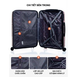 [🔥DEAL SỐC] Vali Kéo MIAvn Larita ZENI - Size 19/24 Inch, Nhựa PP Bền Bỉ, Hạn Chế Bể Vỡ, Khoá Số, Bảo Hành Trọn Đời