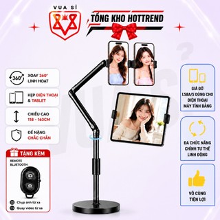 Giá Đỡ Điện Thoại Mát Tính Bảng Đa Năng VUASI L-58S/A Tặng Kèm Remote Từ Xa Bluetooth, Xoay 360 Độ