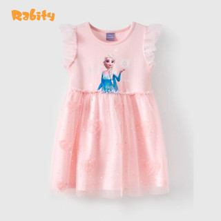 Đầm váy voan ngắn tay Elsa Disney bé gái Rabity 550.125