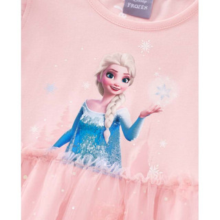 Đầm váy voan ngắn tay Elsa Disney bé gái Rabity 550.125