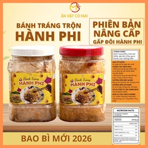 Bánh Tráng Trộn Hành Phi Hủ 300Gr Phiên Bản Nâng Cấp Gấp Đôi Hành Phi (Cay Và Không Cay) - Snack Thức Ăn Việt Nam