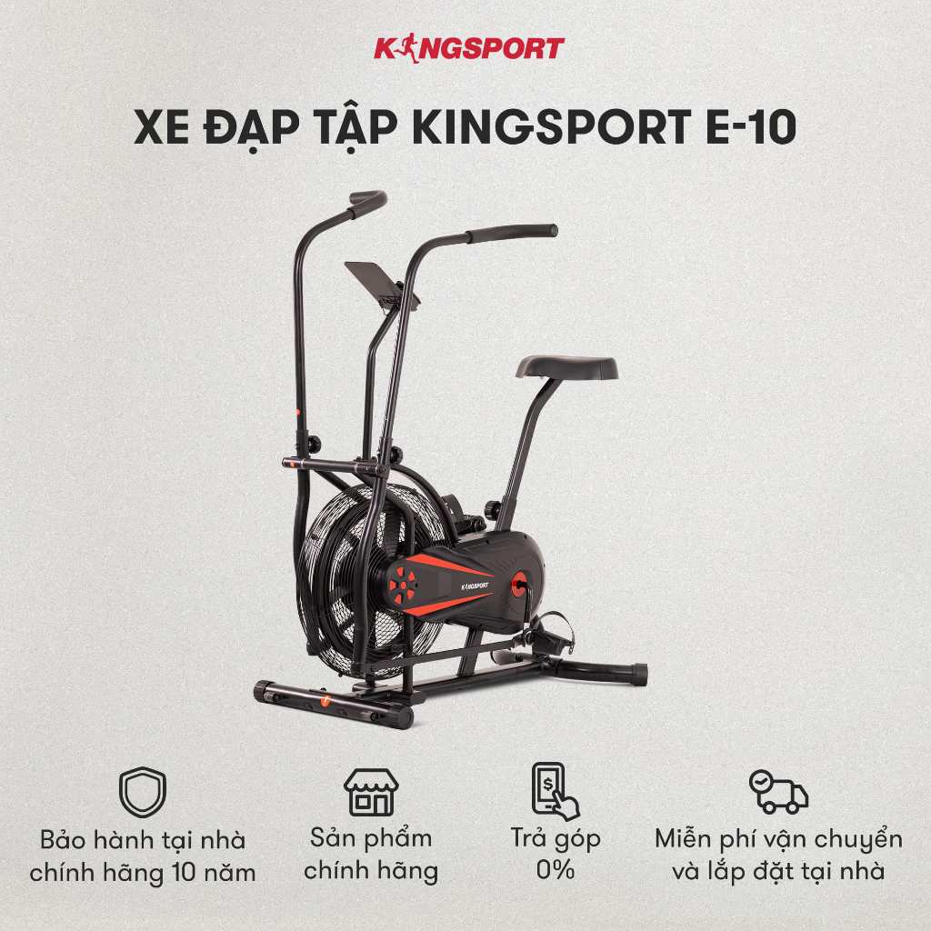 CHỈ GIAO MIỀN NAM | Xe đạp tập KINGSPORT E-10 chất liệu cao cấp, vận hành bền bỉ, đồng hồ thông minh