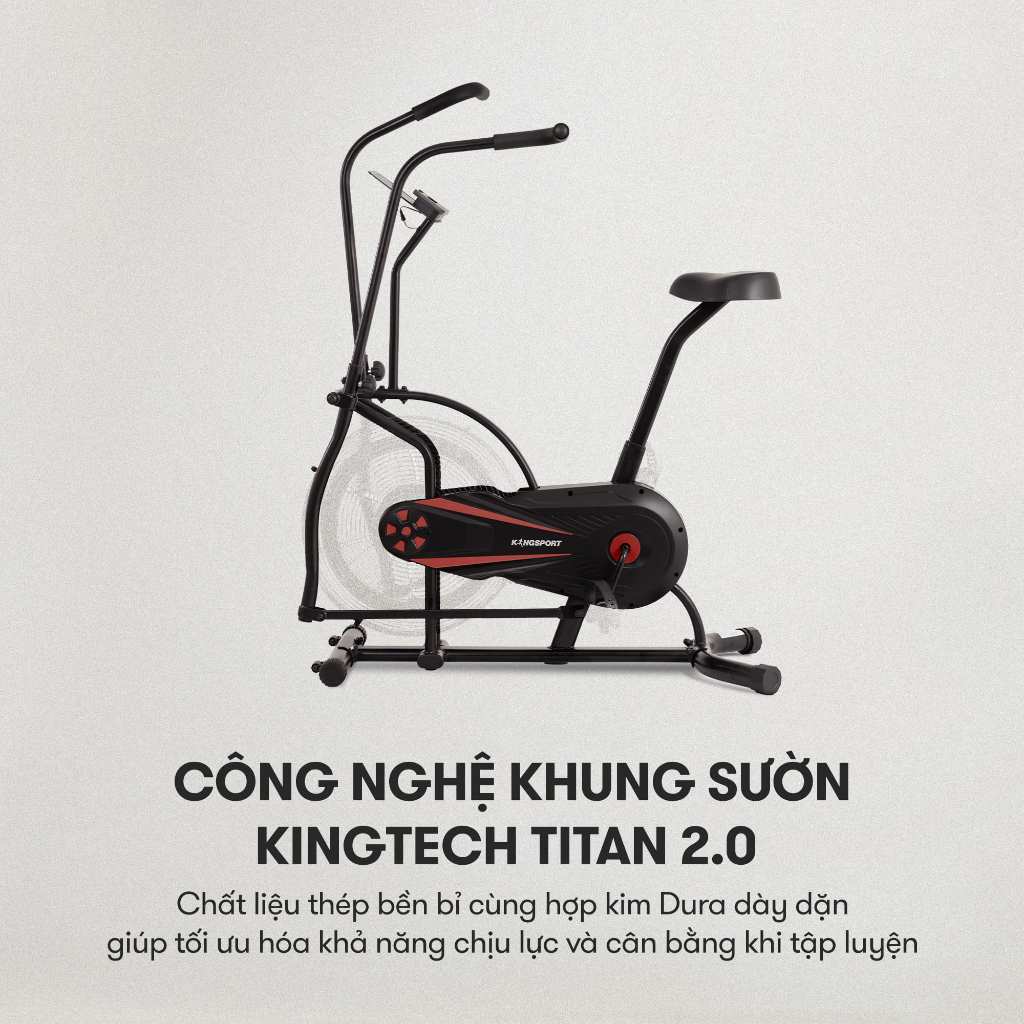 CHỈ GIAO MIỀN NAM | Xe đạp tập KINGSPORT E-10 chất liệu cao cấp, vận hành bền bỉ, đồng hồ thông minh