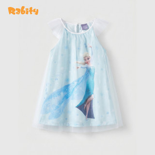 Đầm thun ngắn tay Elsa bé gái Disney Rabity 550.135