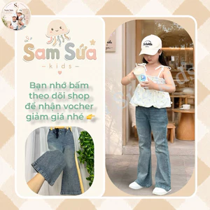 {HÀNG SẴN} ✨ QUẦN JEAN ỐNG LOE CHO BÉ–Thiết Kế Đính Đá Lấp Lánh, Jean Mềm,Form Tôn Dáng, Phong Cách Cá Tính|Sam Sứa Kids