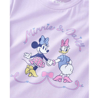 Đầm thun ngắn tay chuột Minnie bé gái Disney Rabity 550.128