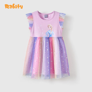 Đầm thun ngắn tay Elsa bé gái Rabity 550.136