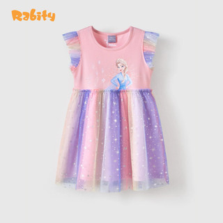 Đầm thun ngắn tay Elsa bé gái Rabity 550.136